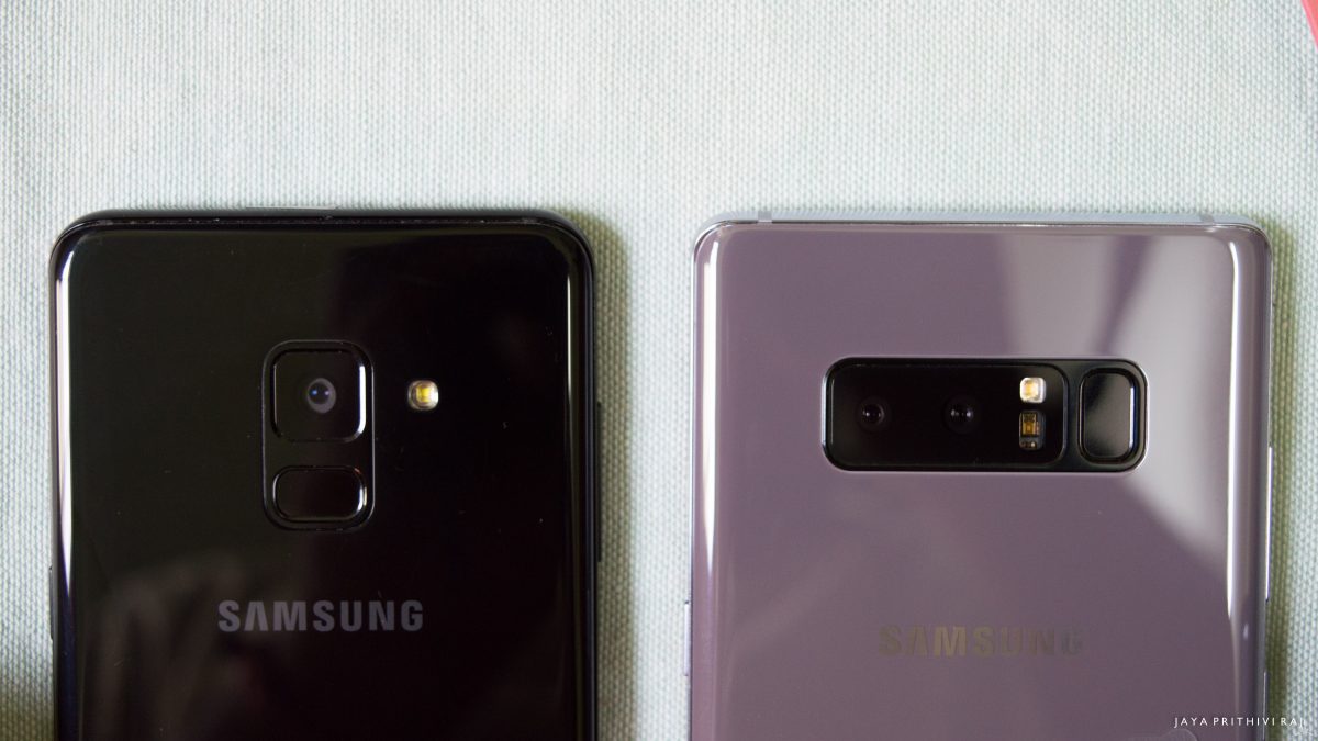Comparing with the Note8's Fingerprint Sensor Position